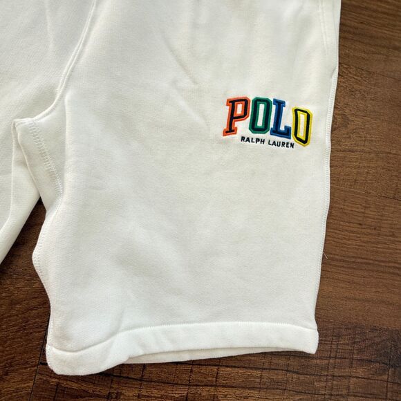 Polo Ralph Lauren Mens Fleece Shorts White 1992 Stadium Size Large NWOT - Picture 5 of 11